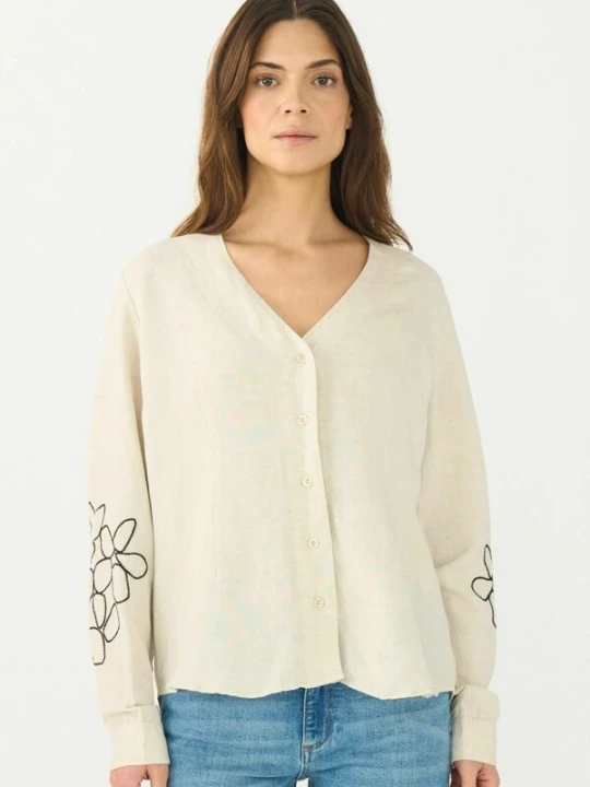 Foto van product Pieszak Blouse 'Camilla' zwart / offwhite