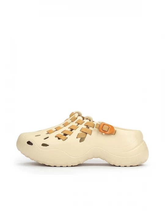 Foto van product PIKOLINOS Clogs 'Romana' lichtbeige / oranje