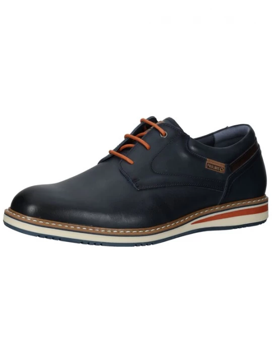 Foto van product PIKOLINOS Veterschoen donkerbeige / blauw / donkeroranje / wit