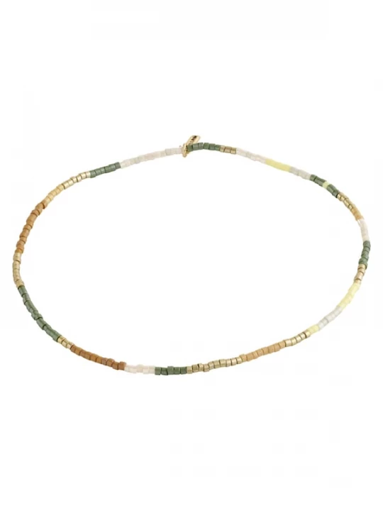 Foto van product Pilgrim Voetsieraden 'Alison' beige / goud / groen / wit