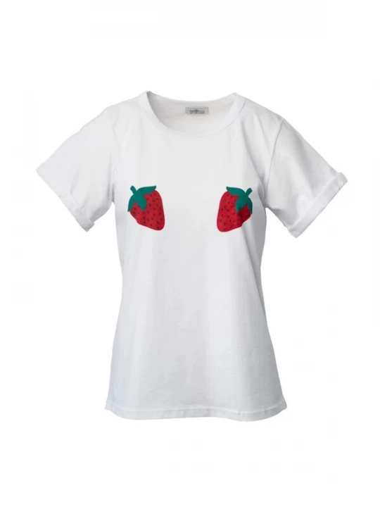 Foto van product Pineapples Don't Have Sleeves Shirt 'I Love You Berry Much' wit