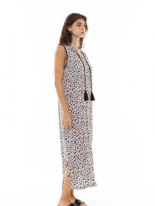 Foto van product Pink Label Jurk 'BEACHWEAR OFFWHITE LEO LONG' offwhite
