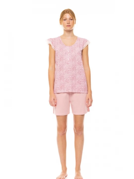 Foto van product Pink Label Korte pyjama pastelroze