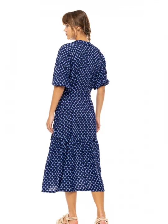 Foto van product Pink Label Zomerjurk 'BEACHWEAR LONG BLUE AZURE' blauw