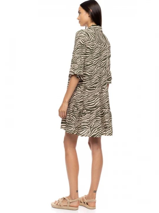 Foto van product Pink Label Zomerjurk 'BILBAO' groen