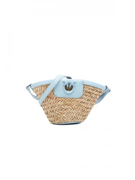 Foto van product PINKO Handtas 'Love Summer Bucket Rafia + Vitello Seta' nude