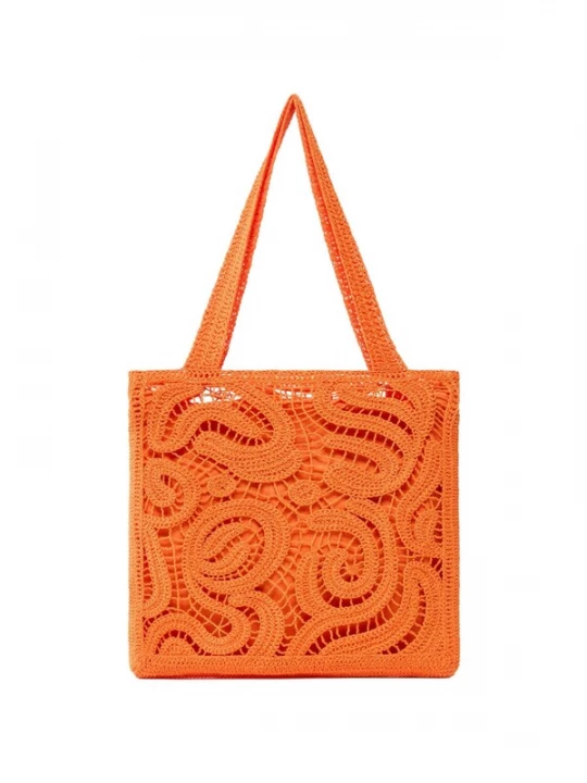 Foto van product PINKO Handtas 'PINKO SHOPPER CROCHET GEOMETRICO BORSA' oranje