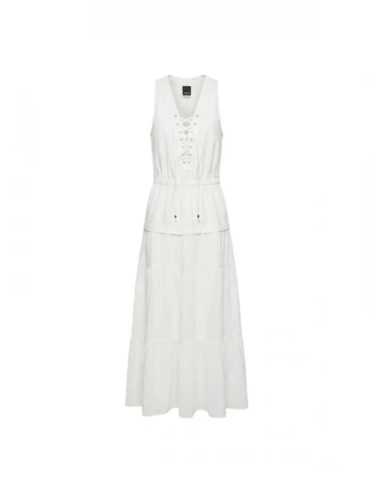 Foto van product PINKO Jurk 'PINKO CASARSA ABITO VOILE E GABARDINA ABITO' wit