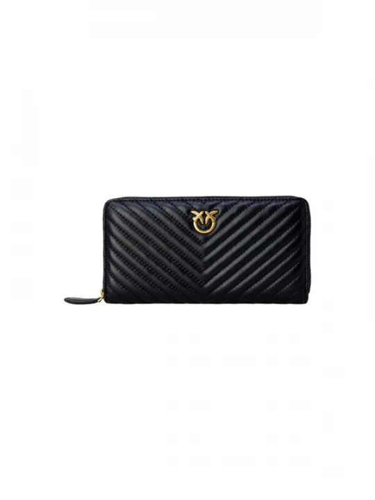 Foto van product PINKO Portemonnee 'RYDER ZIP AROUND SHEEP NAPPA CHEVRON 100250 A0GK' zwart