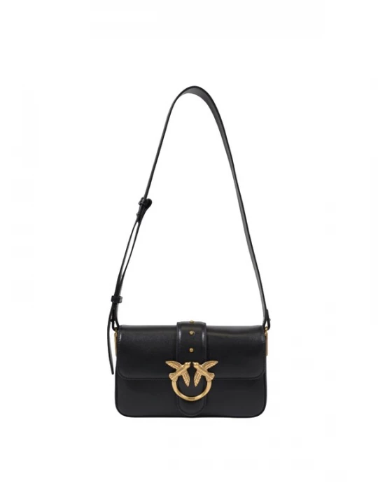 Foto van product PINKO Schoudertas 'LOVE ONE MINI SLOUCHY FL VITELLO 104340 A0QO' zwart