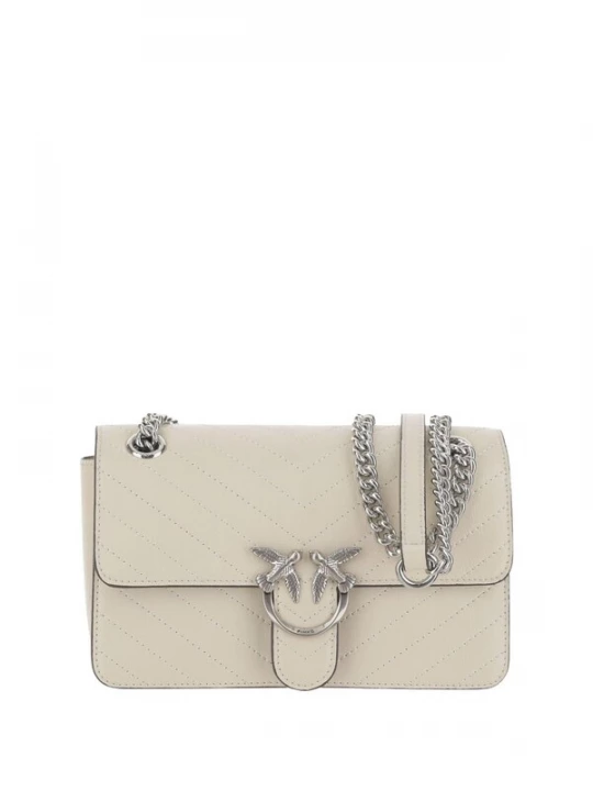 Foto van product PINKO Schoudertas 'Pinko Sac Rabat Love One Light Mini Vitello Wr Blanc' wit