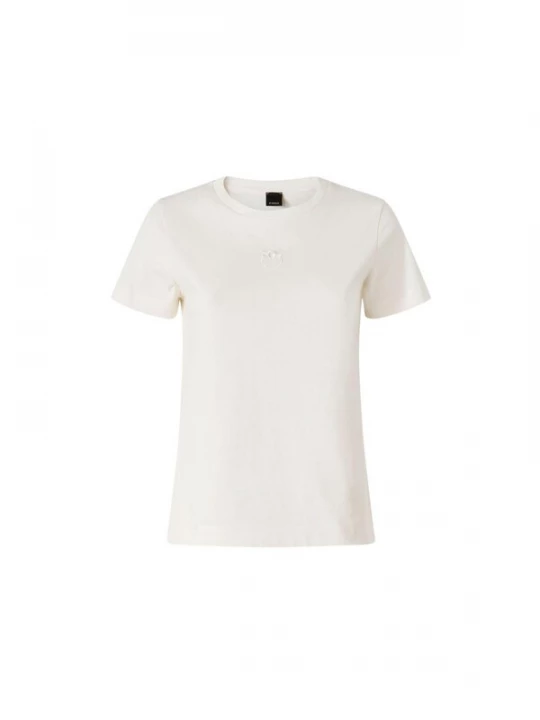 Foto van product PINKO Shirt 'BUSSOLOTTO T-SHIRT JERSEY PATCH EFFETTO RICAMO' wit
