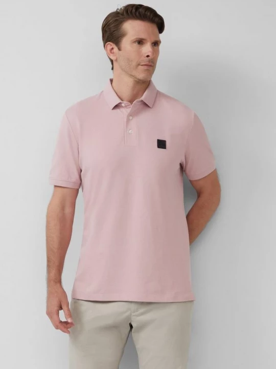 Foto van product Piqué polo van elastisch katoen met labelpatch s.Oliver roze