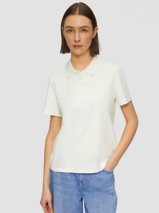 Foto van product Piqué polo van katoenmix s.Oliver crème