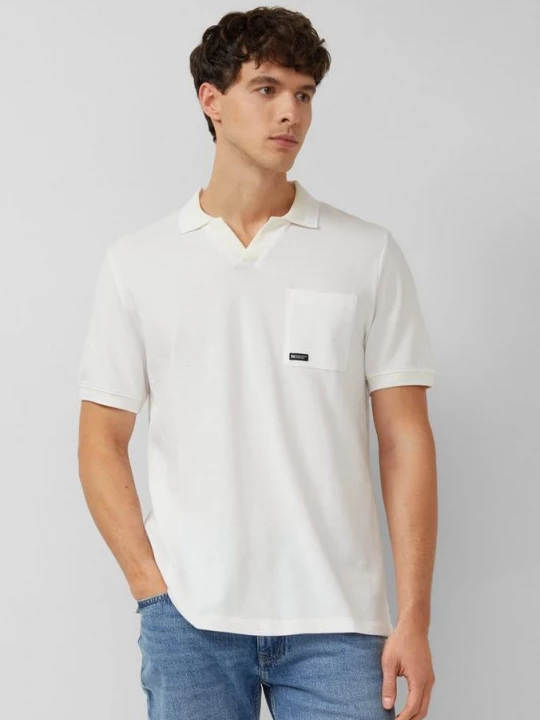 Foto van product Piqué poloshirt in tweekleurige look met borstzakje s.Oliver crème