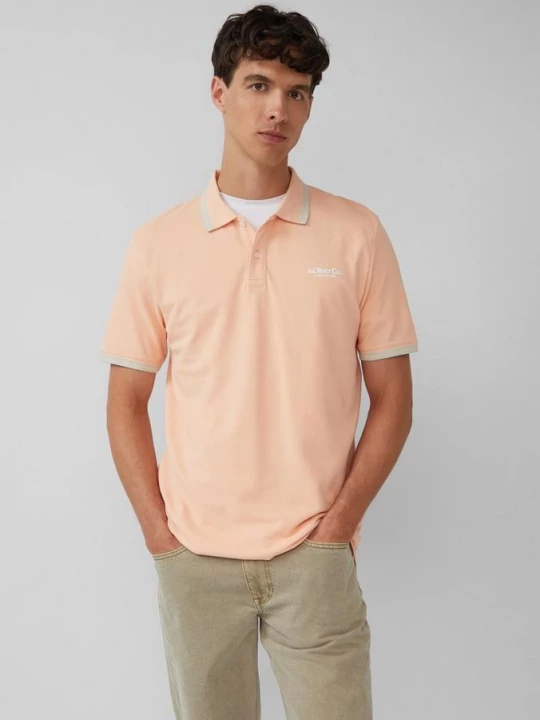 Foto van product Piqué poloshirt met contrasterende details en logo s.Oliver