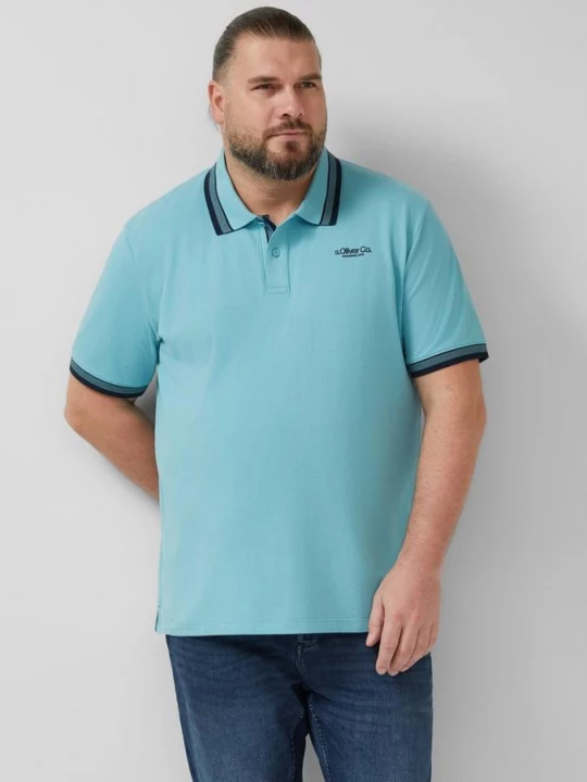 Foto van product Piqué poloshirt met contrasterende details s.Oliver