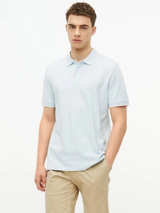 Foto van product Piqué poloshirt met contrasterende details s.Oliver blauw