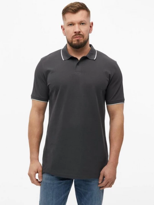Foto van product Piqué poloshirt met contrasterende details s.Oliver grijs