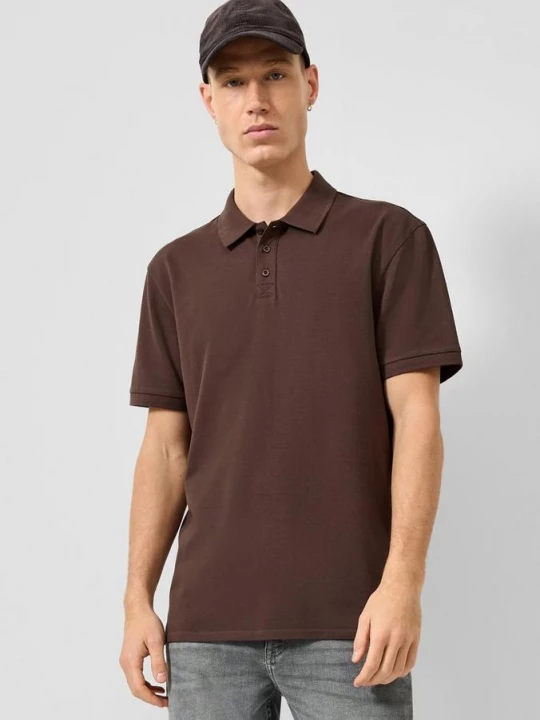 Foto van product Piqué poloshirt QS bruin