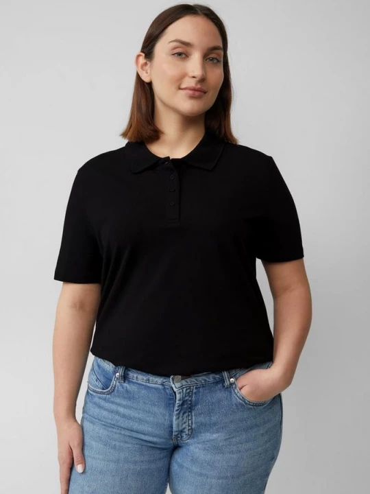 Foto van product Piqué poloshirt van een katoenmix s.Oliver zwart