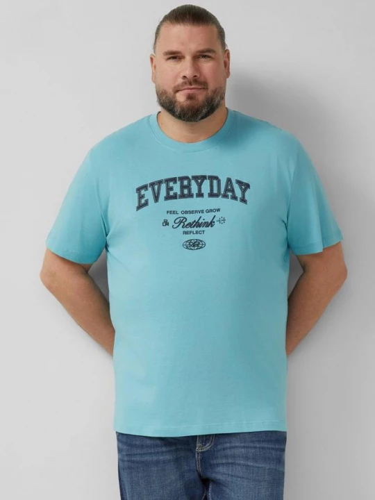 Foto van product Piqué T-shirt met kledingstukverf s.Oliver