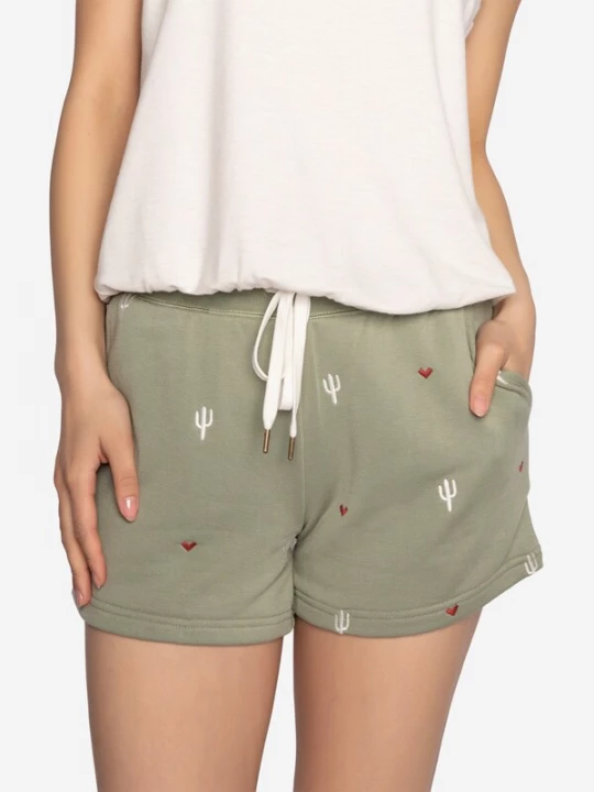Foto van product PJ Salvage Korte pyjama 'Wild Lands' lichtgroen / rood / wit