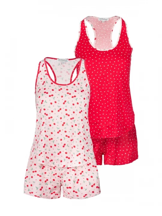 Foto van product PJ Salvage Pyjama groen / robijnrood / wit