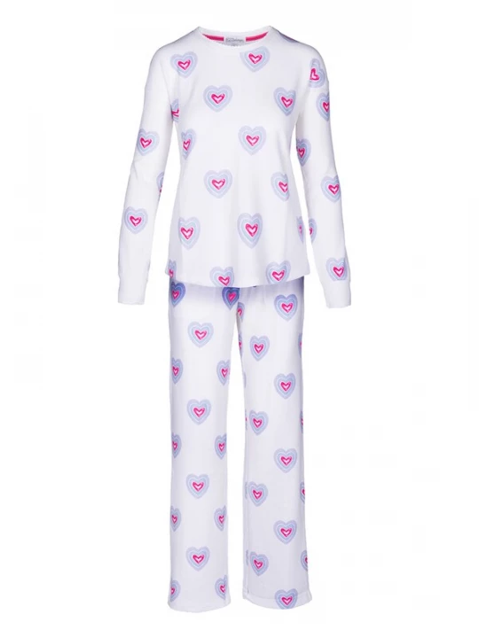 Foto van product PJ Salvage Pyjama 'Peace & Love Within' lichtblauw / sering / donkerroze / wit