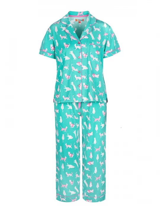 Foto van product PJ Salvage Pyjama 'Whimsy Sets' turquoise / pink / wit