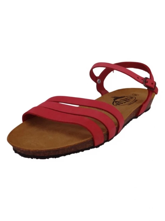 Foto van product Plakton Sandalen met riem 'Fran Alou' donkerrood