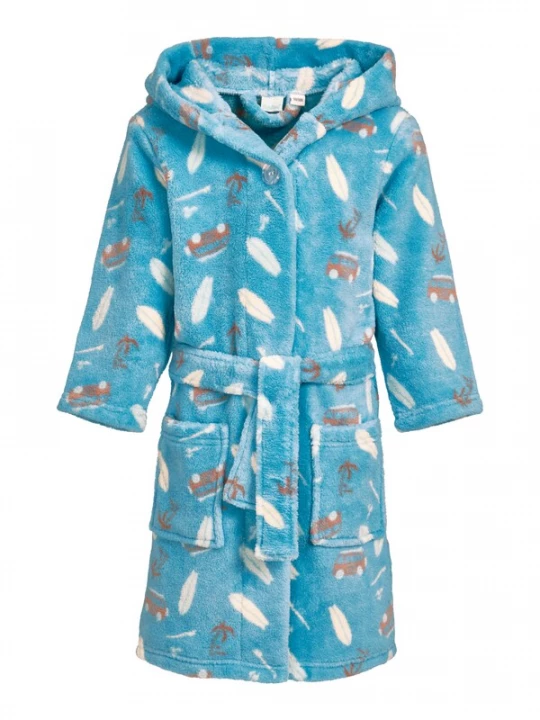 Foto van product PLAYSHOES Badjas turquoise / donkeroranje / wit