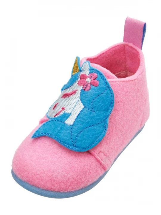Foto van product PLAYSHOES Huisschoenen 'Einhorn' gemengde kleuren / rosa