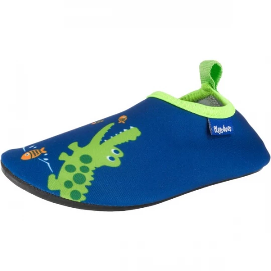 Foto van product PLAYSHOES Open schoenen 'Krokodil' blauw / limoen