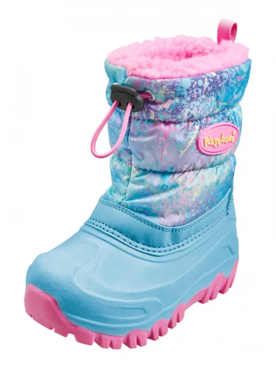 Foto van product PLAYSHOES Snowboots 'Regenbogen' lichtblauw / lichtgroen / lila / pink