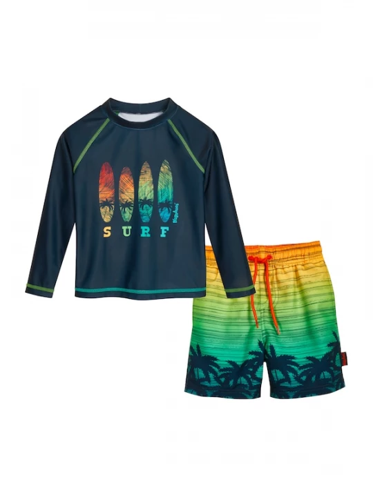 Foto van product PLAYSHOES UV-bescherming 'Surf' marine / groen / lichtgroen / oranje