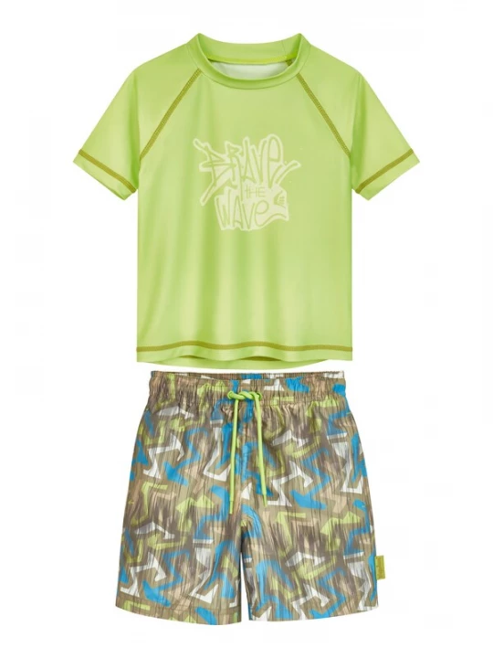 Foto van product PLAYSHOES UV-bescherming 'Wave' azuur / olijfgroen / appel / pastelgroen