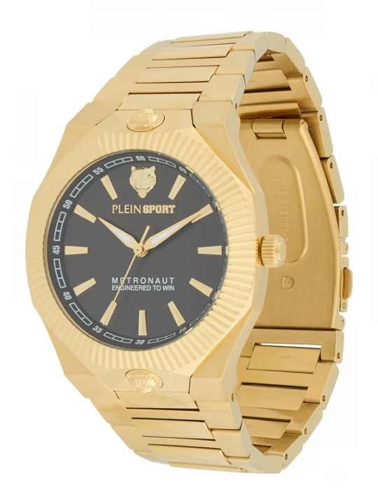 Foto van product Plein Sport Analoog horloge 'METRONAUT' goud / zwart