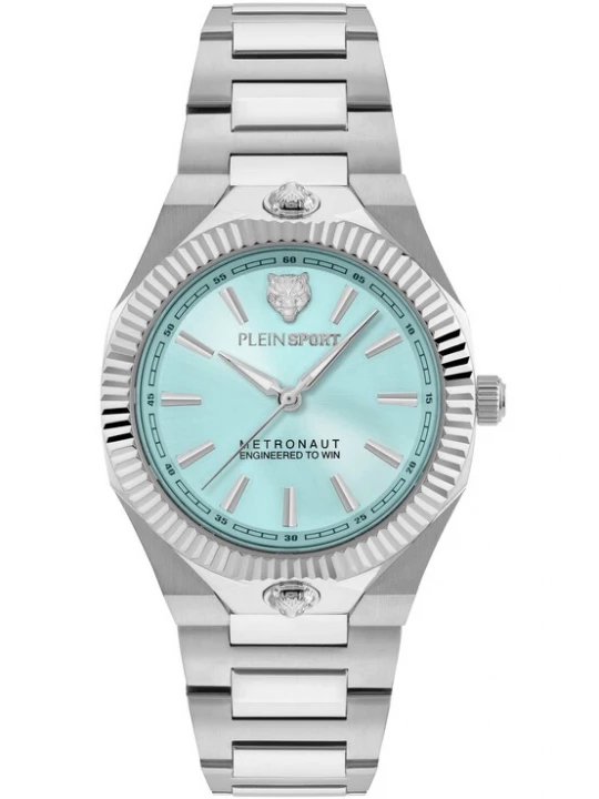 Foto van product Plein Sport Analoog horloge 'Metronaut' turquoise / zilver