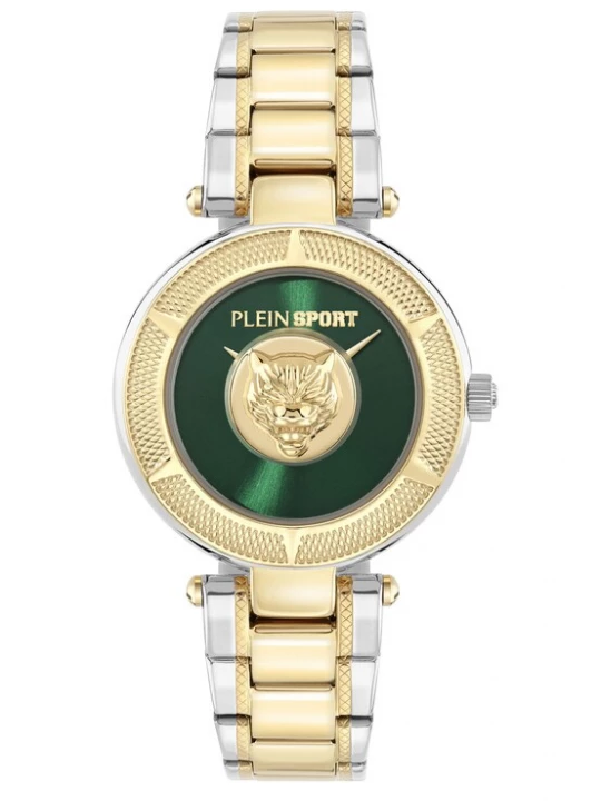 Foto van product Plein Sport Analoog horloge 'OPIUM' goud / groen / zilver