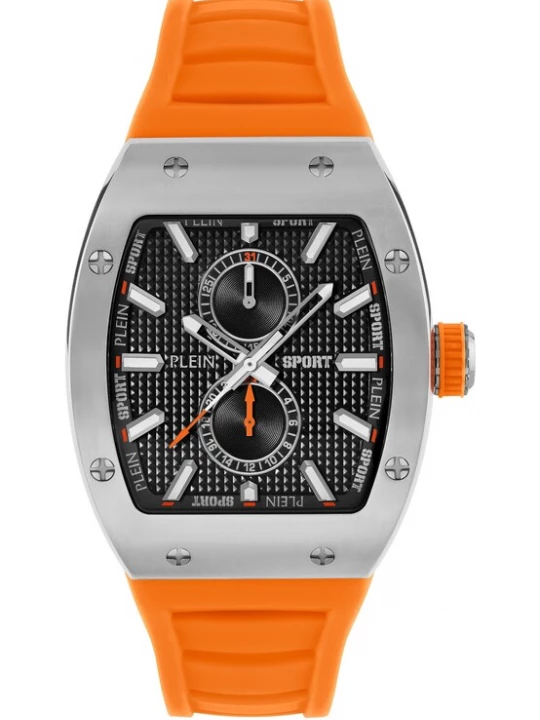 Foto van product Plein Sport Analoog horloge 'Stormbreaker' oranje / zwart / zilver