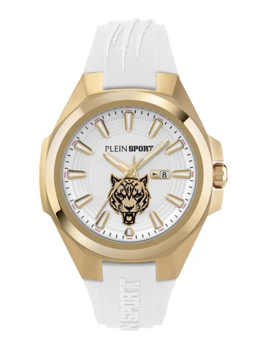 Foto van product Plein Sport Analoog horloge 'TIGERMASTER' goud / wit