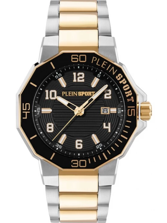 Foto van product Plein Sport Analoog horloge 'Titan 3H' goud / zwart / zilver / wit