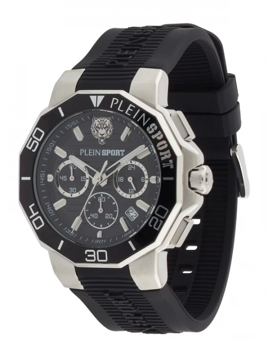 Foto van product Plein Sport Analoog horloge 'TITAN' zwart / zilver