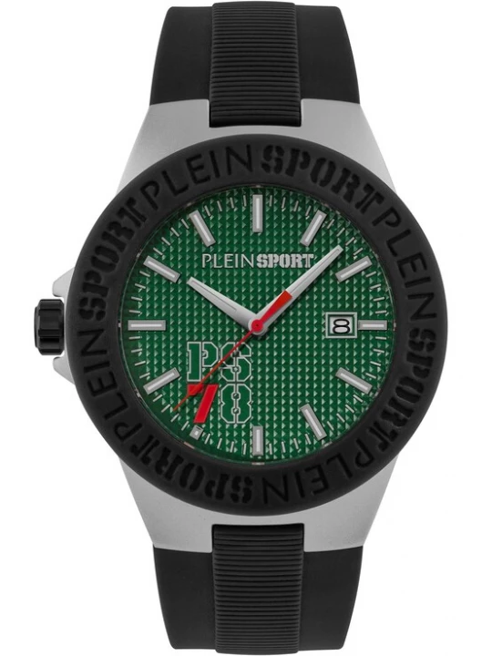 Foto van product Plein Sport Analoog horloge 'Vortex' groen / zwart / zilver