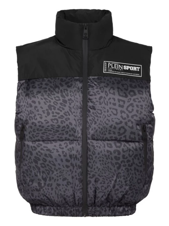 Foto van product Plein Sport Bodywarmer 'Leopard' zwart