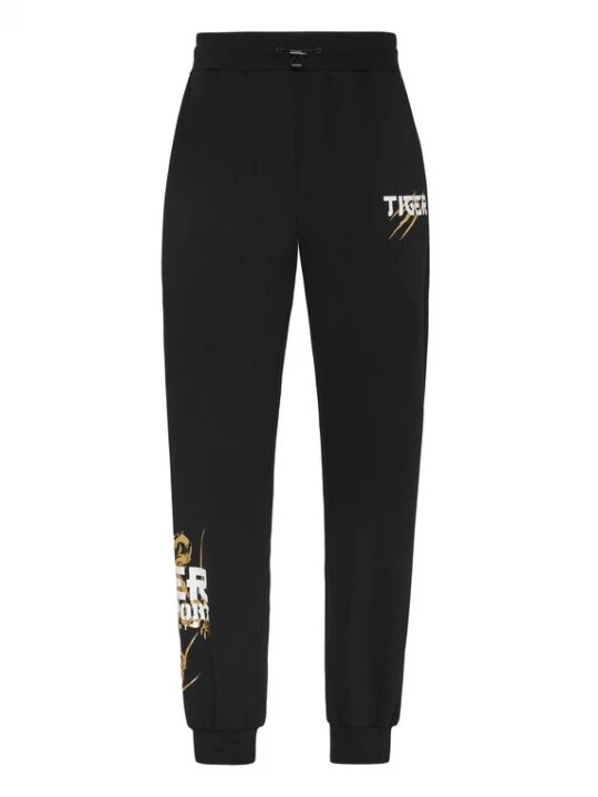 Foto van product Plein Sport Broek 'Tiger Tokyo' goud / zwart / wit