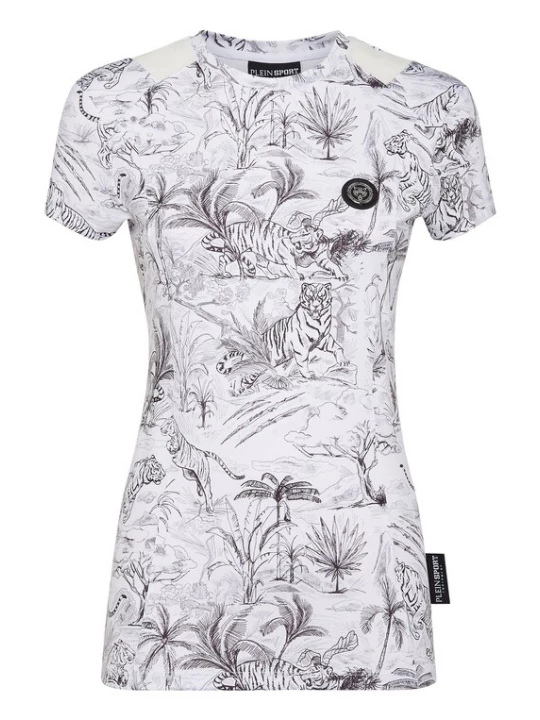 Foto van product Plein Sport Functioneel shirt donkergrijs / zwart / wit