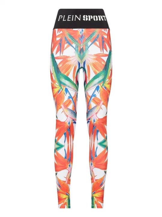 Foto van product Plein Sport Leggings grasgroen / lichtoranje / zwart / wit