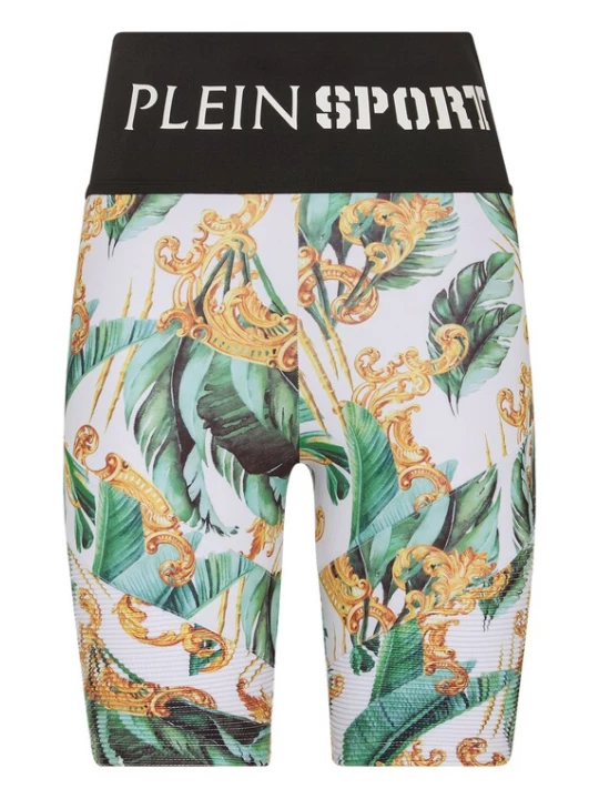 Foto van product Plein Sport Leggings groen / grasgroen / lichtoranje / offwhite